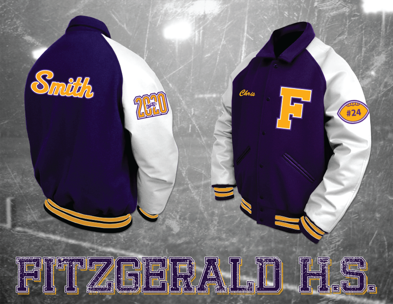 Purple School Letterman Jacket